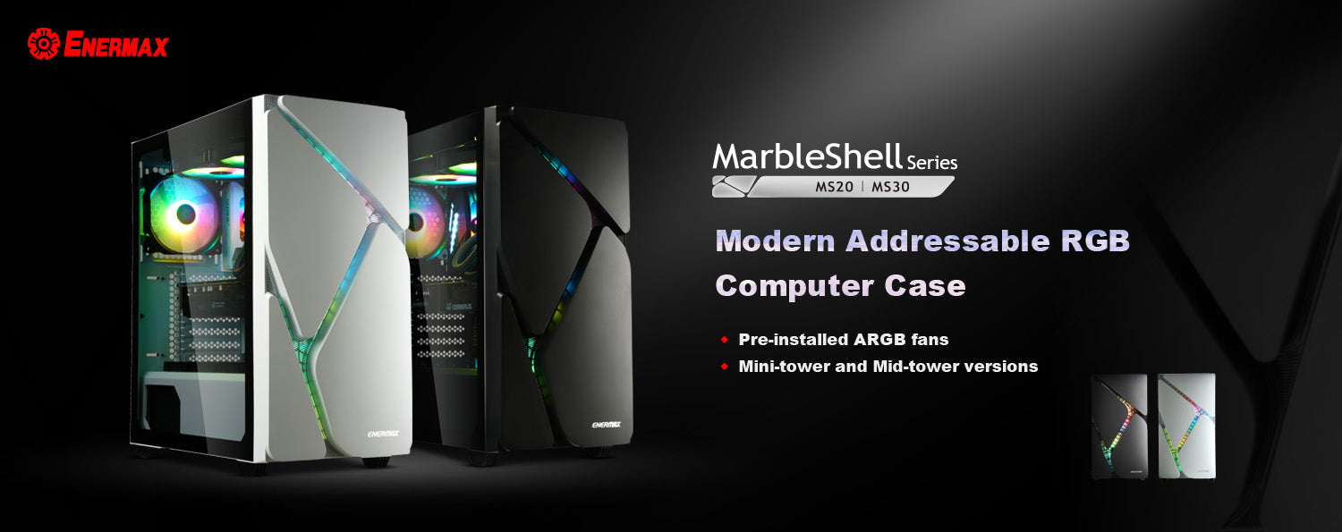 ENERMAX New Addressable RGB PC Case- MarbleShell MS20/MS30 Available Now