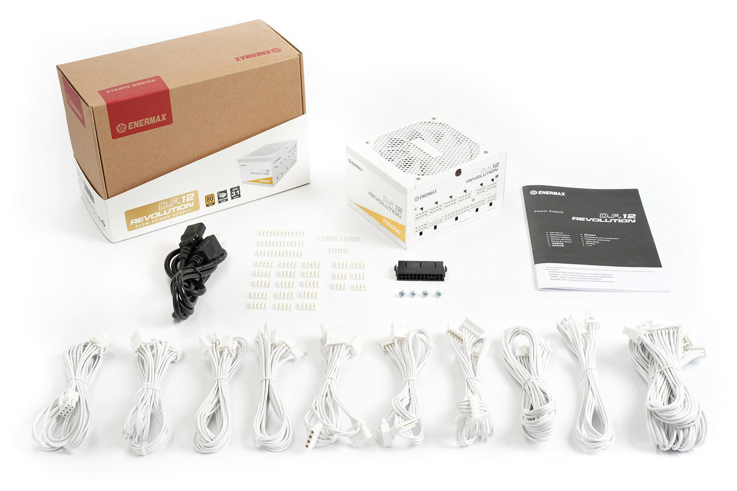 REVOLUTION D.F. 12 850W White / 80 PLUS® Gold / ATX 3.1 Fully-Modular Power  Supply