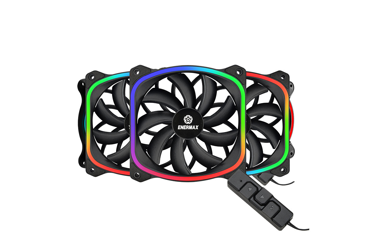 SquA RGB aRGB 120MM PWM Fan - Black (3-Pack)