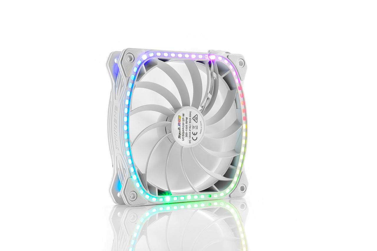 SquA RGB aRGB 120MM PWM Fan - White (Refurbished)